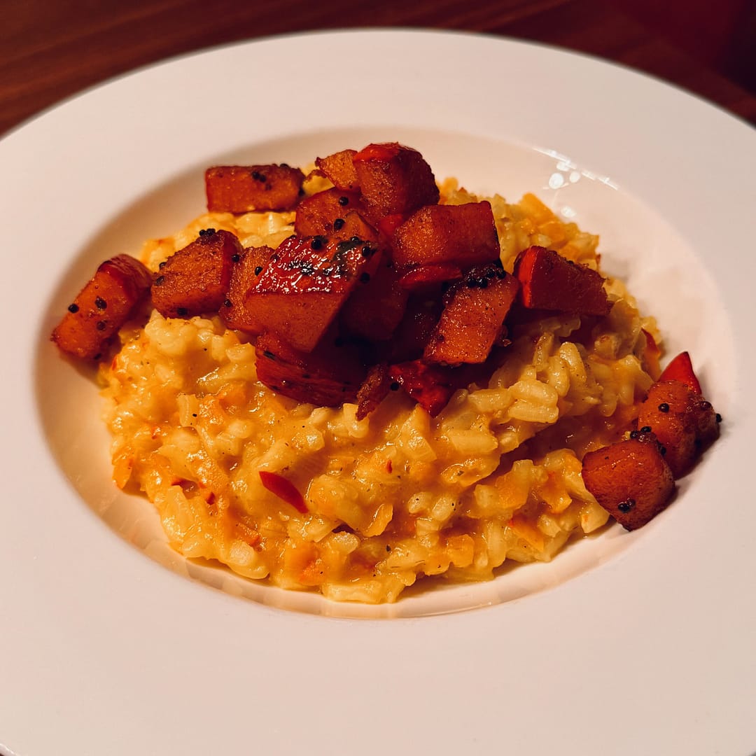 Kürbis-Safran Riotto